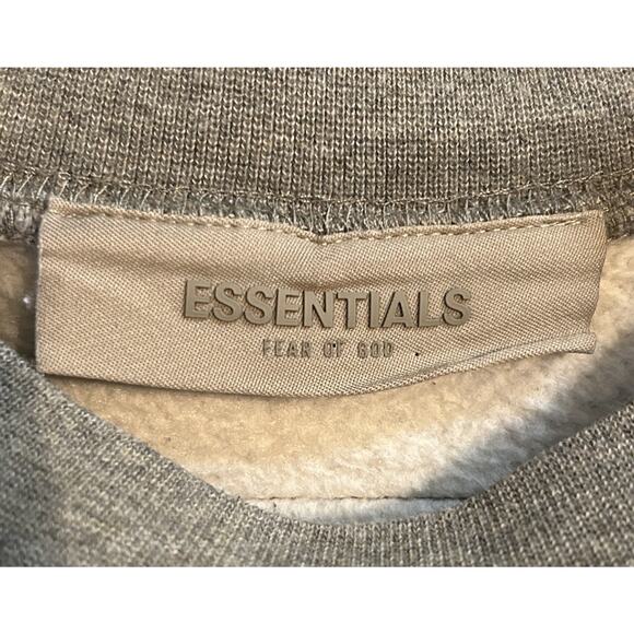 Fear Of God Essentials Men’s Relaxed Oversized Sweater Oatmeal Gray-Size Medium - Picture 5 of 7